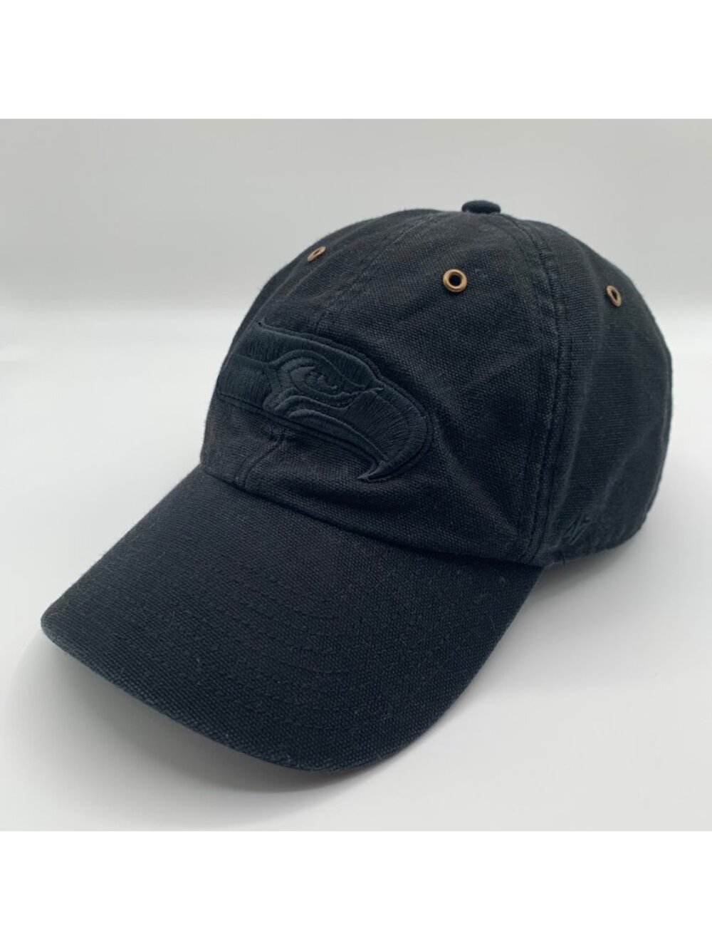 Seattle Seahawks NFL Black 47 Brand Clean Up Carhartt Strapback Hat